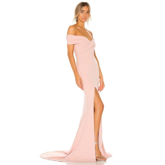 Nookie Neptune Gown Maxi Dress Train Gala Formal Party Guest Black Tie XL - Picture 3 of 15